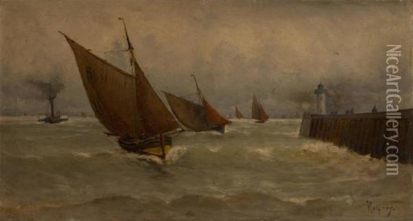 Marine Oil Painting - Henri Malfroy