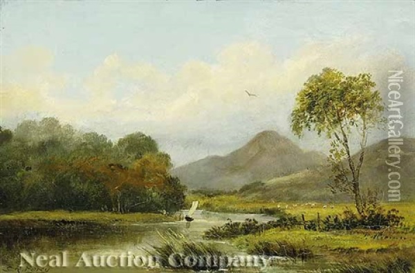 The Mawddach Valley, North Wales Oil Painting - Sidney Richard Percy