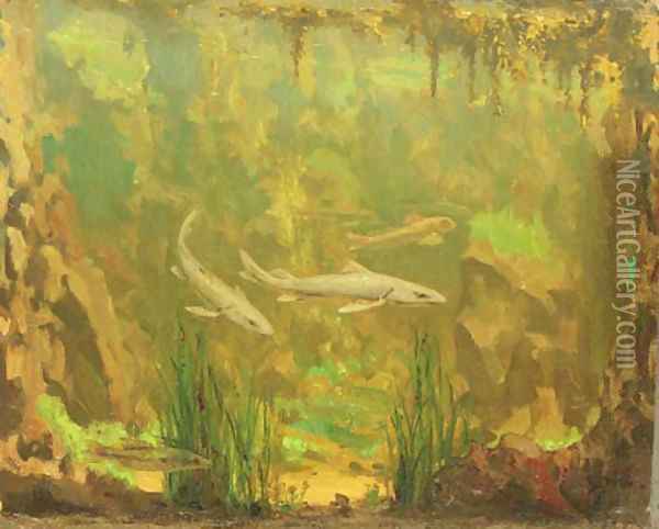 Haaienparadijs Oil Painting - Gerrit Willem Dijsselhof