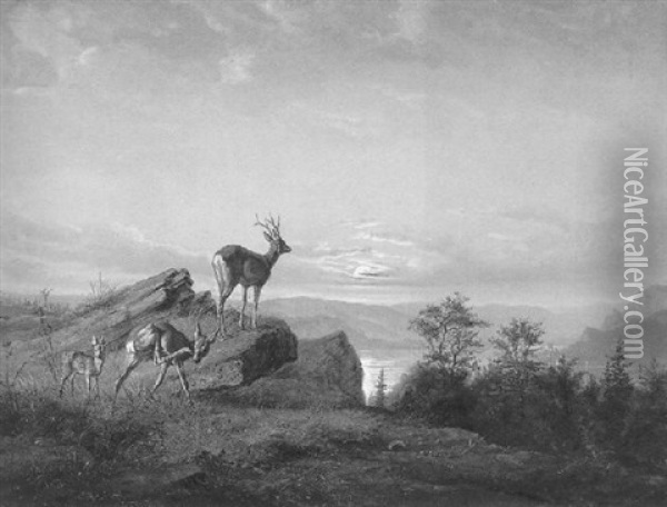 Blick Ins Tal Oil Painting - Johann Friedrich Wilhelm Wegener