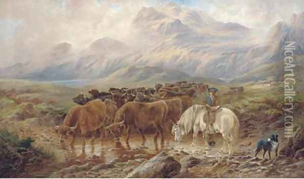 In the West Highlands Oil Painting - Richard Ansdell