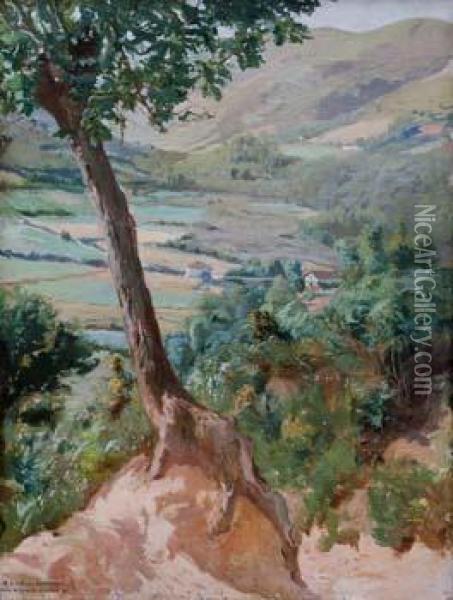 Valle De Oquendo Alava 1912 Oil Painting - Rafael De La Torre Estefania