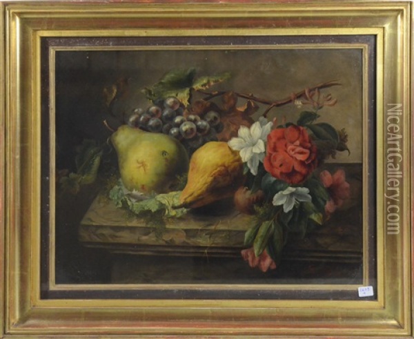 Composition Aux Fruits Oil Painting - Jean-Baptiste Robie