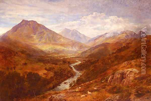 A Welsh Landscape Oil Painting - George Vicat Cole