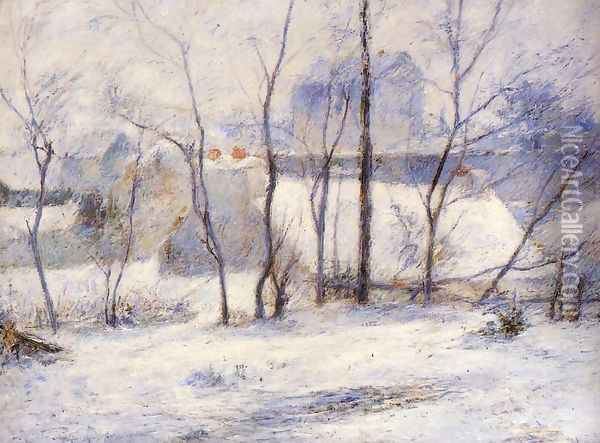 Winter Landscape, Effect of Snow Oil Painting - Paul Gauguin