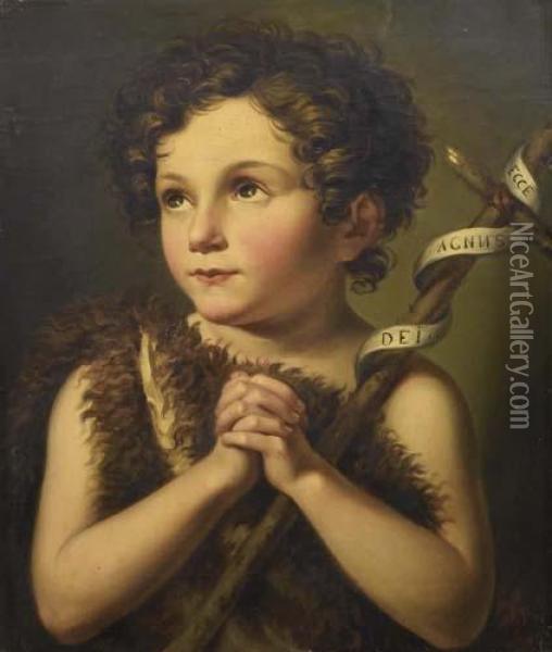 Portrait Eines Kindes. Oil Painting - Maria Ellenrieder