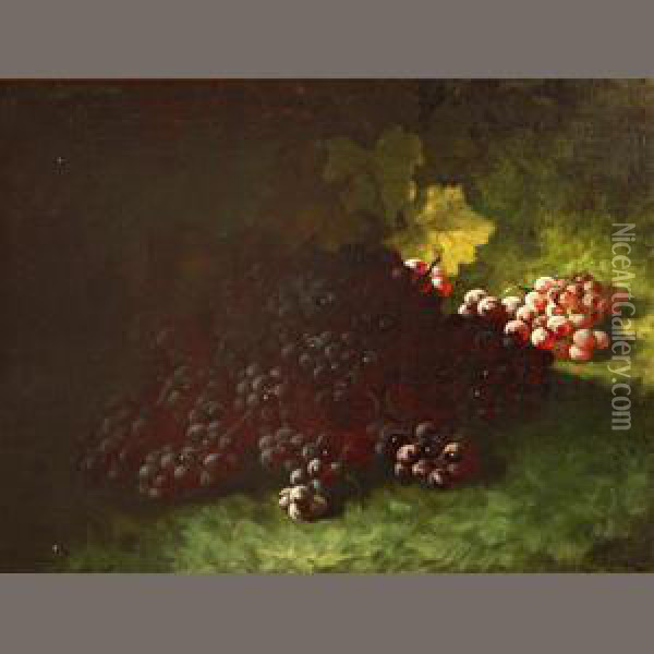 Red Grapes Oil Painting - Carducious Plantagenet Ream
