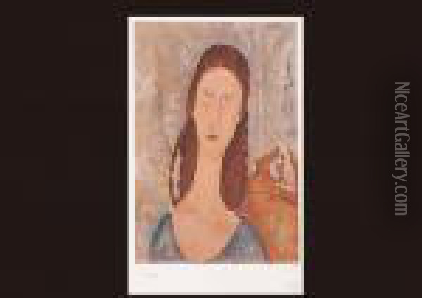Jeanne Hebuterne Oil Painting - Amedeo Modigliani