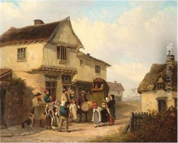 The Punch And Judy Show Oil Painting - Thomas Smythe
