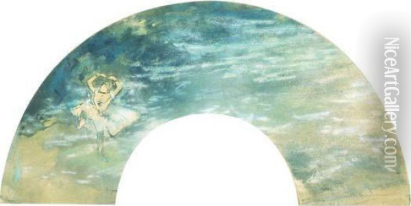 Danseuse Faisant Des Pointes, 1878-1879 Oil Painting - Edgar Degas