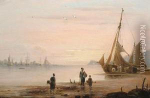 Mouth Of The Teign Oil Painting - John Wallace, Tucker Jnr.