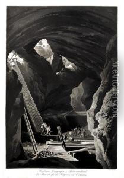 La Mine De Fer De Hogborn En Vestmanie Oil Painting - Johan Fredrik Martin