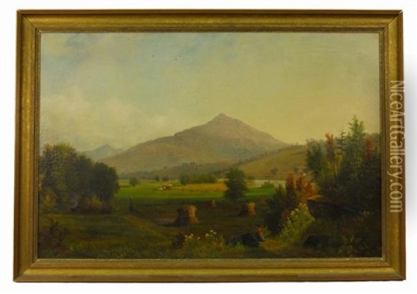 Mount Mansfield From Cambridge, Vermont Oil Painting - Samuel W. Griggs