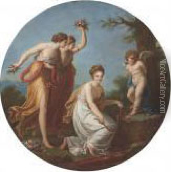The Punishment Of Cupid Oil Painting - Angelica Kauffmann