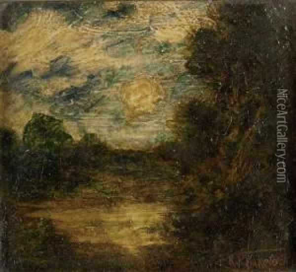 Clair De Lune Oil Painting - Ralph Albert Blakelock