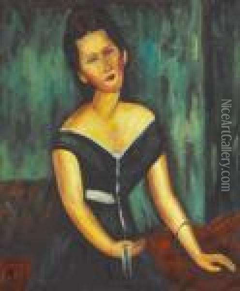 Madame Van Muyden Oil Painting - Amedeo Modigliani