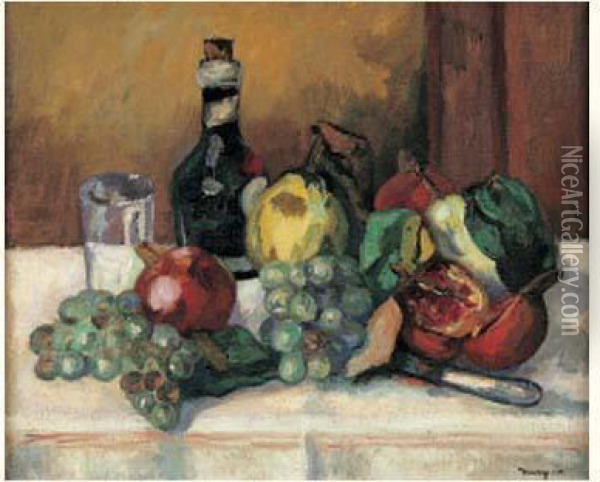 Nature Morte Aux Fruits, Circa 1925 Oil Painting - Henri Charles Manguin