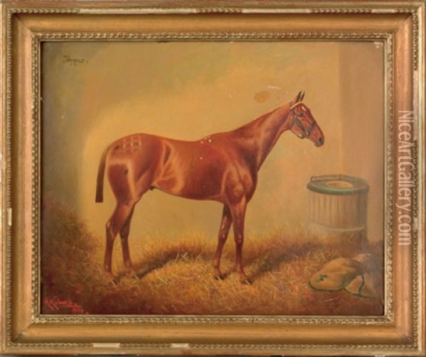 Horse Portrait Oil Painting - Herbert H. St. John Jones