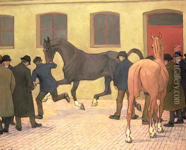 Showing at Tattersalls (1) Oil Painting - Robert Polhill Bevan