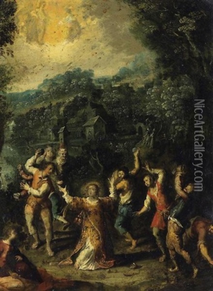 Die Steinigung Des Heiligen Staphanus Oil Painting - Johann (Hans) Konig