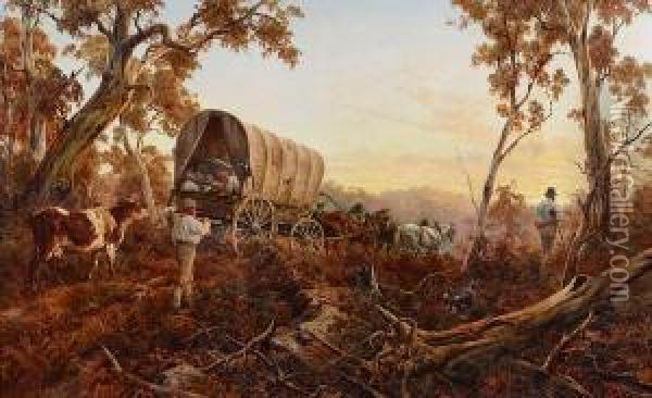 Australian Pioneers Oil Painting - James Alfred Turner