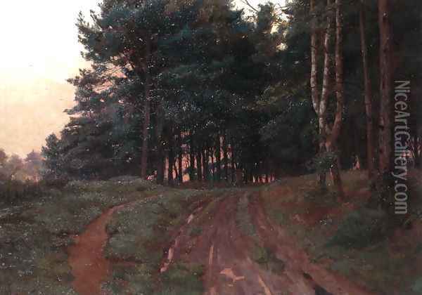 Silence Claimed Her Evening Reign, 1888 Oil Painting - Ernest Arthur Rowe
