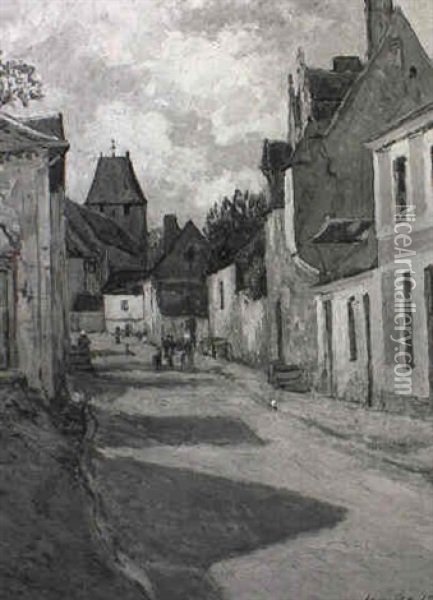 La Rue Barriere A Lavardin Oil Painting - Maxime Maufra