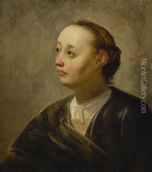 Portrait Of A Woman, Bust Length Oil Painting - Pieter Fransz de Grebber