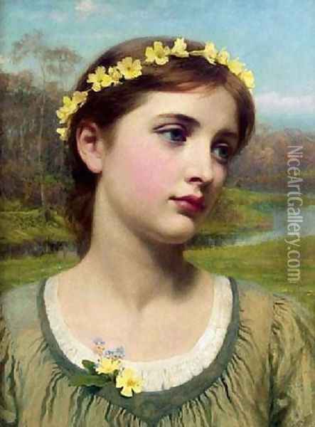 Spring Maiden Oil Painting - Sir Thomas Francis Dicksee