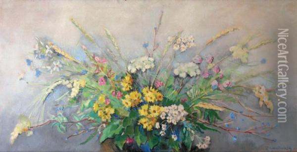 Bouquet De Fleurs Oil Painting - Czeslaw Zawadzinski