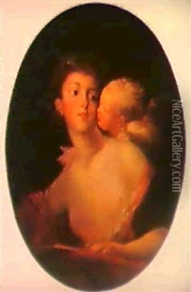 Sapho Inspiree Par L'amour Oil Painting - Jean-Honore Fragonard