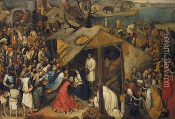The Adoration Of The Magi Oil Painting - Pieter Brueghel the Younger