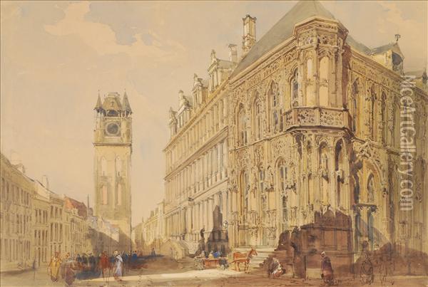 The Hotel Deville, Ghent Oil Painting - John Burgess