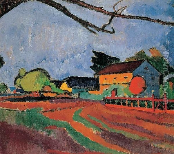 Rural Landscape 1911 12 Oil Painting - Frigyes Frank