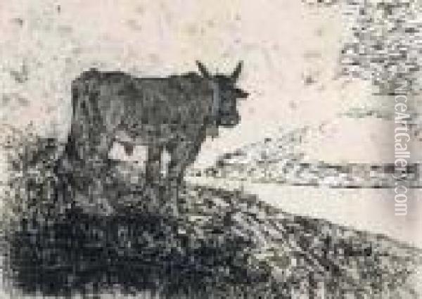 Il Toro Oil Painting - Giovanni Fattori