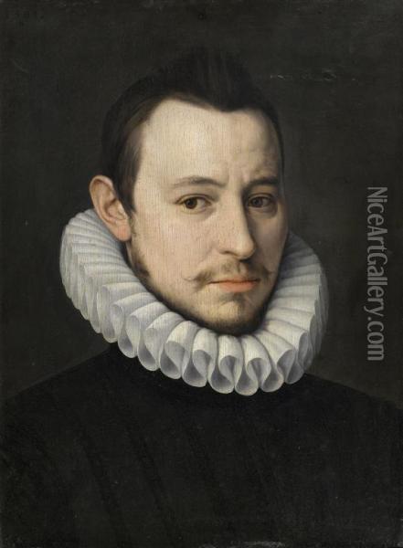 Portrait Of A Nobleman With A Ruffcollar Oil Painting - Jean Decourt