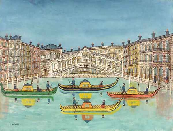 Le Pont du Rialto Oil Painting - Louis Vivin