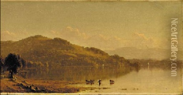 Mount Merino, On The Hudson Oil Painting - Sanford Robinson Gifford