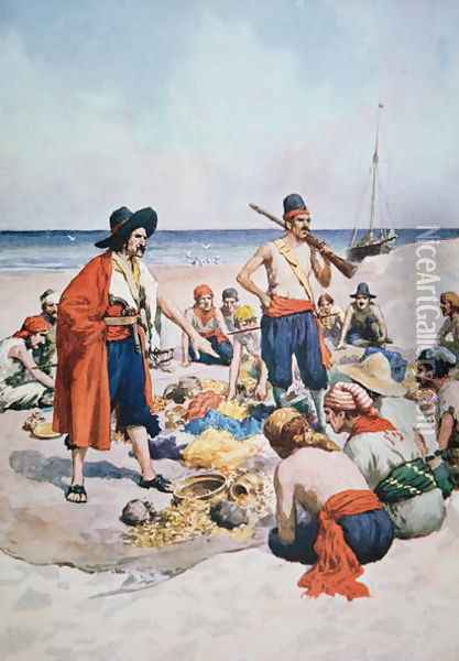 Pirates counting their spoils Oil Painting - Howard, C.T.