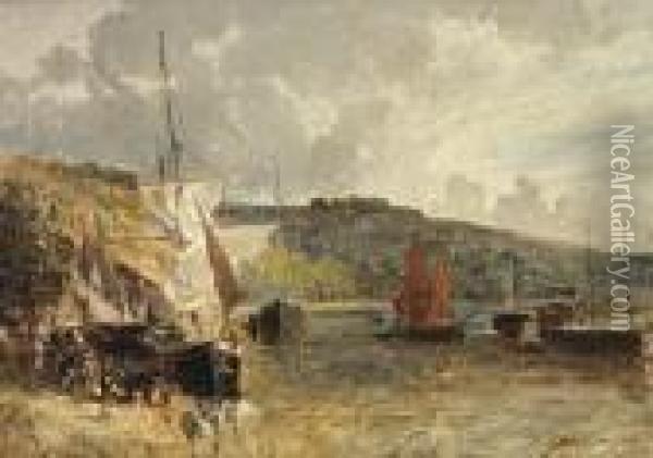 Le Port Oil Painting - Jules Achille-Noel