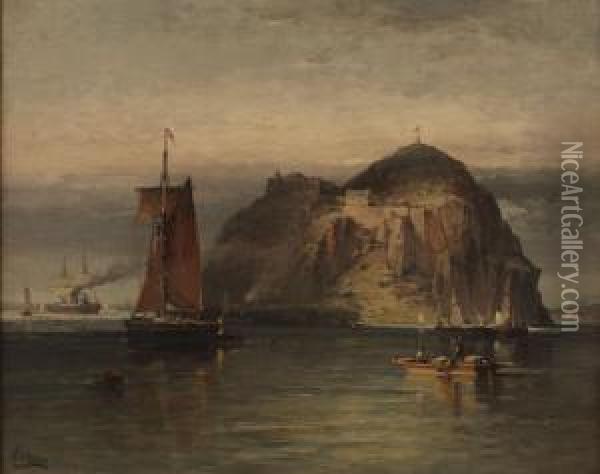Dumbarton Castle On The Clyde Oil Painting - Andrew Melrose