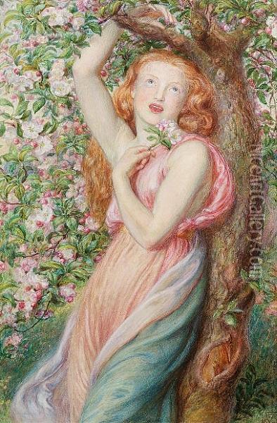 A Song Of Spring Oil Painting - Frederic James Shields