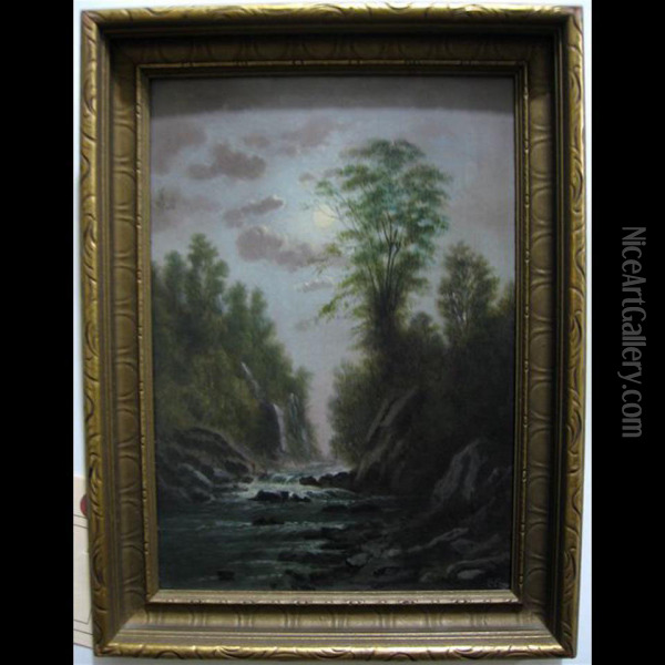 Rapid River Study Oil Painting - Henry Nesbitt Mcevoy