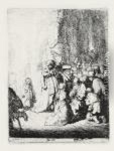 Presentation In The Temple With The Angel Oil Painting - Rembrandt Van Rijn