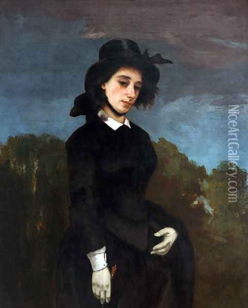 Woman in a Riding Habit Oil Painting - Gustave Courbet