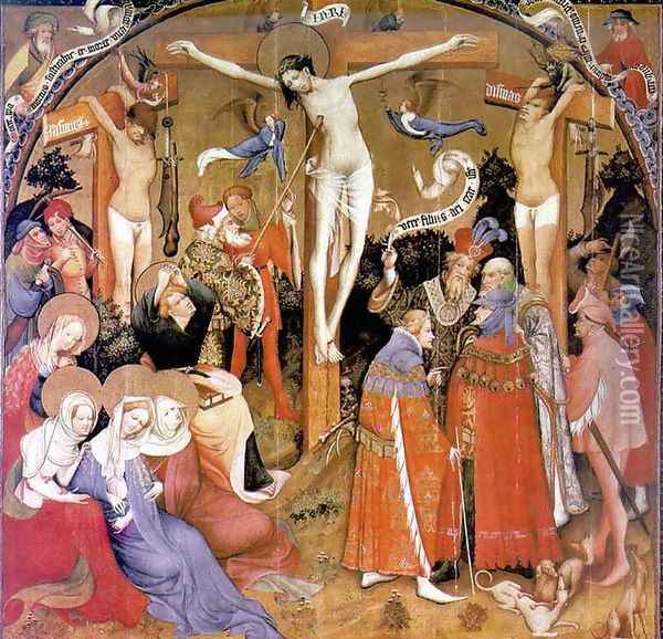 The Crucifixion, 1404 or 1414 Oil Painting - Konrad von Soest