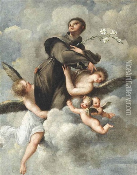 The Ecstasy Of Saint Anthony Of Padua Oil Painting - Pietro (Libertino) Liberi