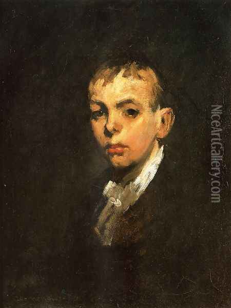 Head of a Boy (or Gray Boy) Oil Painting - George Wesley Bellows