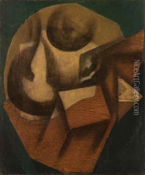 The Glass I Oil Painting - Juan Gris