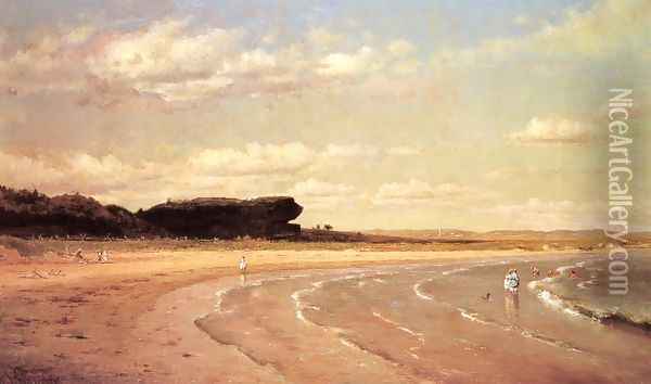 Second Beach, Newport Oil Painting - Thomas Worthington Whittredge